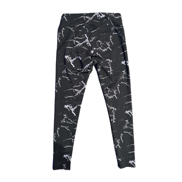 Black Marble Design Leggings - Picture 2 of 5